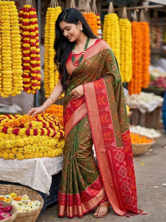 NAVYA SILK VOL 4 by SHREE SHYAM FASHION fancy designer Pochampalli Soft Silk fabric saree wholesale with Fancy latkan - wholesale export